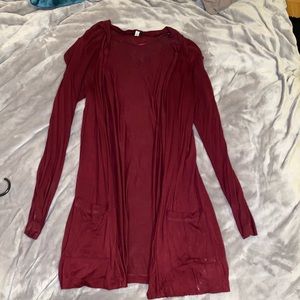 Burgundy Light Weight Cardigan